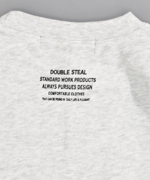 DOUBLE STEAL（ダブルスティール）の「バタフライワッペン 半袖クルースウェット（スウェット・メンズ・アッシュグレー/ブラック/ネイビー・MEDIUM/LARGE/X-LARGE）」の6枚目の写真