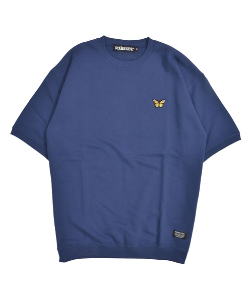 DOUBLE STEAL（ダブルスティール）の「バタフライワッペン 半袖クルースウェット（スウェット・メンズ・アッシュグレー/ブラック/ネイビー・MEDIUM/LARGE/X-LARGE）」の20枚目の写真