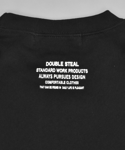DOUBLE STEAL（ダブルスティール）の「バタフライワッペン 半袖クルースウェット（スウェット・メンズ・アッシュグレー/ブラック/ネイビー・MEDIUM/LARGE/X-LARGE）」の18枚目の写真