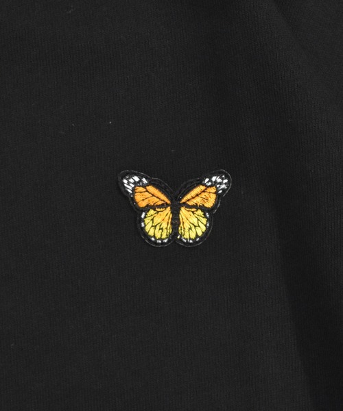 DOUBLE STEAL（ダブルスティール）の「バタフライワッペン 半袖クルースウェット（スウェット・メンズ・アッシュグレー/ブラック/ネイビー・MEDIUM/LARGE/X-LARGE）」の15枚目の写真