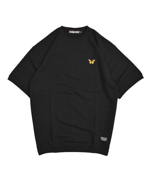 DOUBLE STEAL（ダブルスティール）の「バタフライワッペン 半袖クルースウェット（スウェット・メンズ・アッシュグレー/ブラック/ネイビー・MEDIUM/LARGE/X-LARGE）」の14枚目の写真