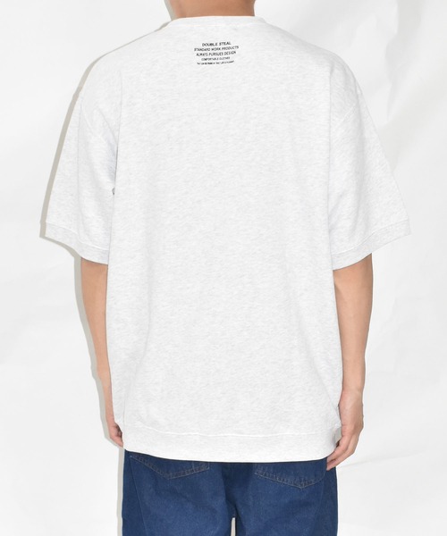 DOUBLE STEAL（ダブルスティール）の「バタフライワッペン 半袖クルースウェット（スウェット・メンズ・アッシュグレー/ブラック/ネイビー・MEDIUM/LARGE/X-LARGE）」の4枚目の写真