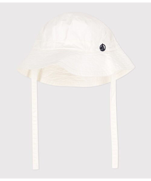 PETIT BATEAU(プチバトー)の「サージ織クロシェ(ハット・キッズ・ホワイト/ネイビー・6MONTH/18MONTH/36MONTH)」の6枚目の写真