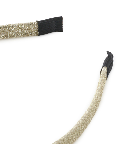 ROPE' PICNIC（ロペピクニック）の「ラメスリムカチューシャ（カチューシャ・レディース・ブラック/ゴールド・FREE）」の6枚目の写真