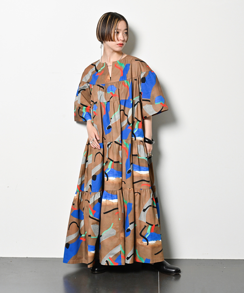 CITYSHOP（シティーショップ）の「PRINT MAXI DRESS：ワンピース