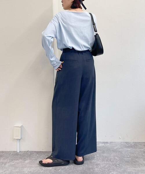 fredy emue（フレディエミュ）の「衿チュールルーズロンT（Tシャツ/カットソー・レディース・チャコールグレー/オフホワイト/サックスブルー・38）」の20枚目の写真