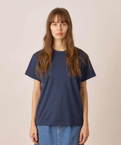 ALLUMER(アリュメール)の「40/2ジャージオーセンティックTシャツ(Tシャツ/カットソー・レディース・ブラック/ネイビー/ホワイト・1)」の22枚目の写真