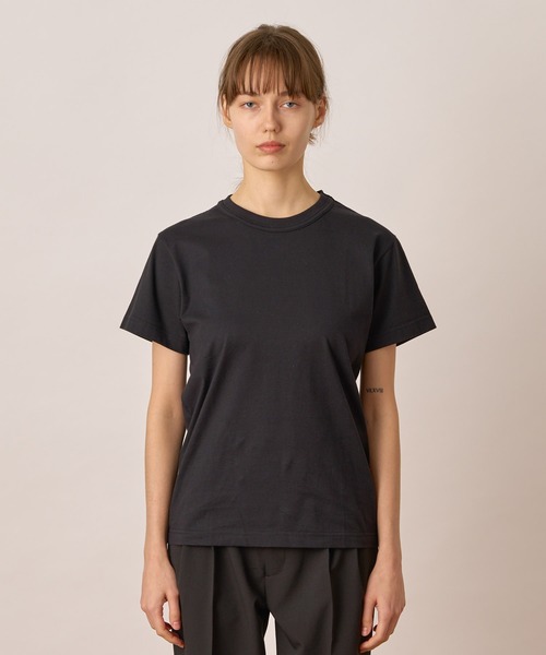 ALLUMER(アリュメール)の「40/2ジャージオーセンティックTシャツ(Tシャツ/カットソー・レディース・ブラック/ネイビー/ホワイト・1)」の14枚目の写真