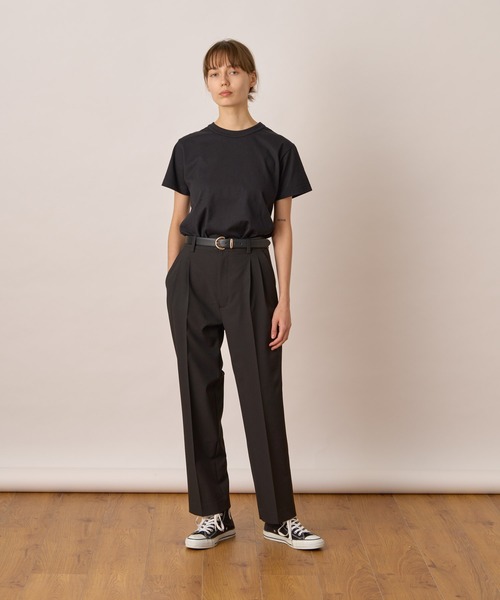 ALLUMER(アリュメール)の「40/2ジャージオーセンティックTシャツ(Tシャツ/カットソー・レディース・ブラック/ネイビー/ホワイト・1)」の20枚目の写真