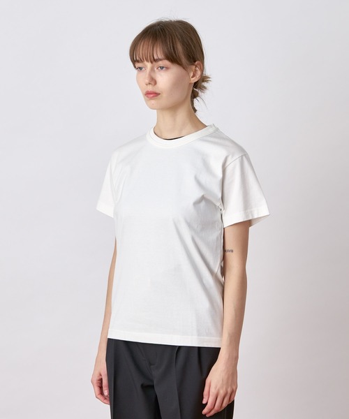 ALLUMER(アリュメール)の「40/2ジャージオーセンティックTシャツ(Tシャツ/カットソー・レディース・ブラック/ネイビー/ホワイト・1)」の5枚目の写真