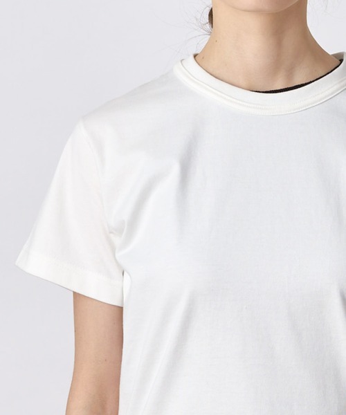 ALLUMER(アリュメール)の「40/2ジャージオーセンティックTシャツ(Tシャツ/カットソー・レディース・ブラック/ネイビー/ホワイト・1)」の8枚目の写真