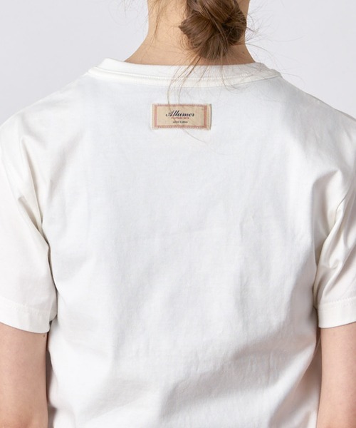 ALLUMER(アリュメール)の「40/2ジャージオーセンティックTシャツ(Tシャツ/カットソー・レディース・ブラック/ネイビー/ホワイト・1)」の9枚目の写真