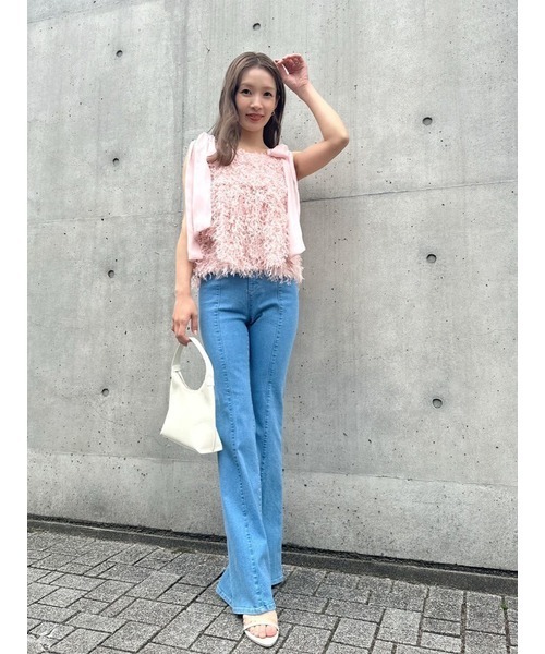 SNIDEL（スナイデル）の「ハイウエストストレッチデニム（デニムパンツ・レディース・サックスブルー/ブラック/インディゴブルー・1/0）」の17枚目の写真