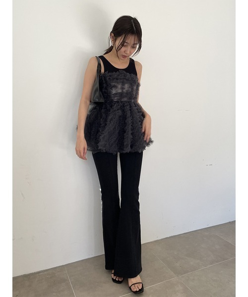 SNIDEL（スナイデル）の「ハイウエストストレッチデニム（デニムパンツ・レディース・サックスブルー/ブラック/インディゴブルー・1/0）」の20枚目の写真