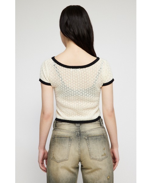 LAGUA GEM(ラグアジェム)の「BOAT NECK COMPACT ニット(Tシャツ/カットソー・レディース・ピンク/ホワイト/ブラック・FREE)」の8枚目の写真