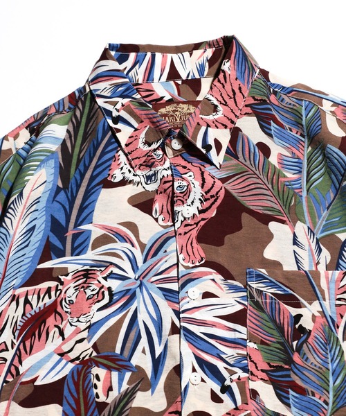 C.E.L.STORE(セルストア)の「KHAKI JUNGLE / カーキジャングル PRINTED SAFARI SHIRTS プリントサファリモチーフシャツ(シャツ/ブラウス・メンズ・マスタード/ブルー/オレンジ・MEDIUM/LARGE/X-SMALL)」の15枚目の写真