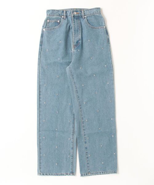 Per sist ence(パーシエンス)の「12OZ ラインストーンデニムパンツ(デニムパンツ・レディース・ブラック/グレー/ブルー・SMALL/MEDIUM)」の3枚目の写真