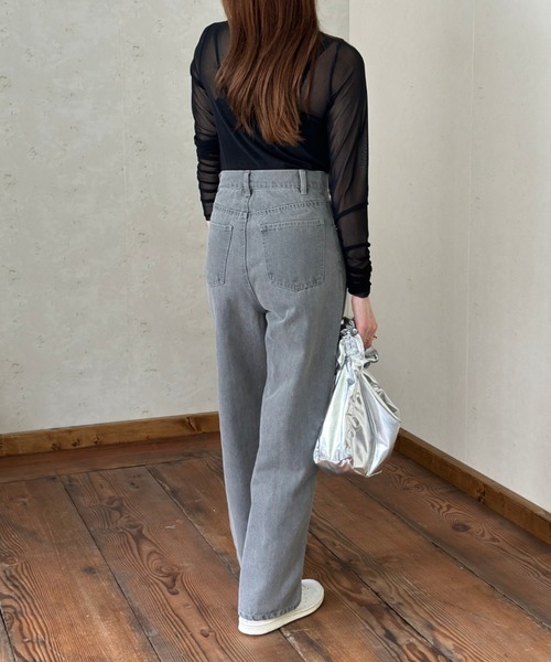 Per sist ence(パーシエンス)の「12OZ ラインストーンデニムパンツ(デニムパンツ・レディース・ブラック/グレー/ブルー・SMALL/MEDIUM)」の14枚目の写真