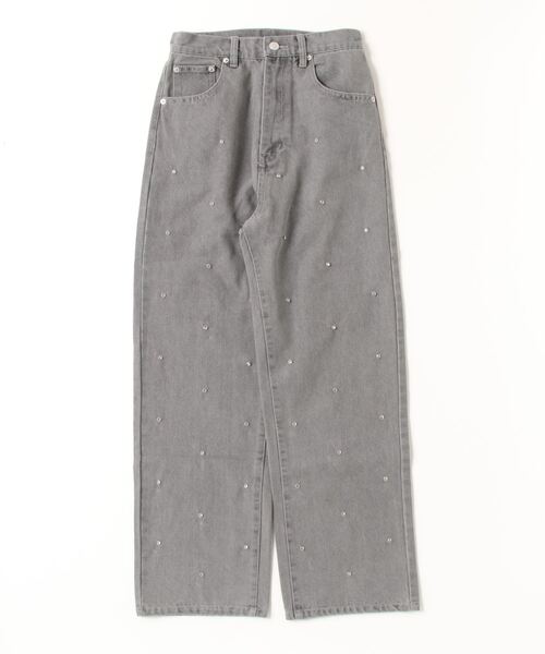 セール】12OZ ラインストーンデニムパンツ（デニムパンツ）｜Per