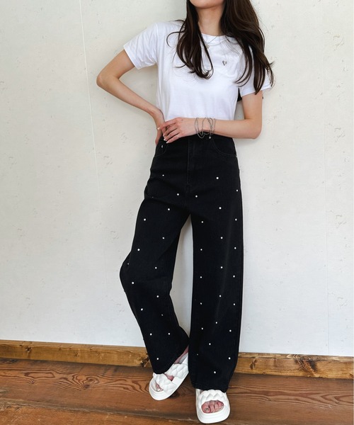 Per sist ence(パーシエンス)の「12OZ ラインストーンデニムパンツ(デニムパンツ・レディース・ブラック/グレー/ブルー・SMALL/MEDIUM)」の20枚目の写真