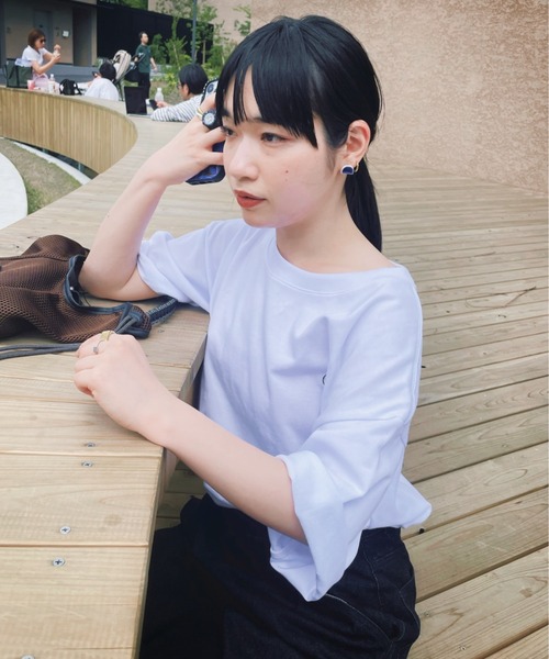 KACCO(カッコ)の「《ユニセックスアイテム》HEAVY WEIGHT BIG T-SHIRTS / 刺繍入りヘビーウェイトビックTシャツ(Tシャツ/カットソー・メンズ・ホワイト/ネイビー/ブラック・LARGE/MEDIUM/SMALL)」の14枚目の写真