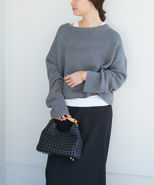 Elleme（エレメ）の「*【ELLEME/エレメ】WOVEN BOOMERA SMALL（ハンドバッグ・レディース・ブラック・FREE）」の4枚目の写真