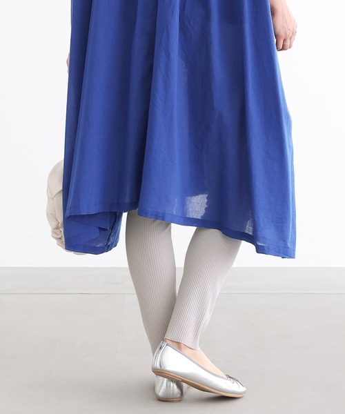 n'OrLABEL(ノアールレーベル)の「【機能素材】『セルフカットリブレギンス』(レギンス/スパッツ・レディース・ライトグレー/チャコール/ブラック・2/1)」の6枚目の写真