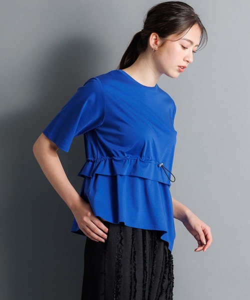 【セール】ドロストデザインアシメプルオーバー（Tシャツ/カットソー）｜Anside（アンサイド）