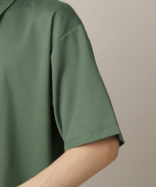 THE SHOP TK (ザ ショップ ティーケー )の「◆【接触冷感】ポンチハーフジッププルオーバー(Tシャツ/カットソー・メンズ・モスグリーン/ブラック/オフホワイト・02/03/04)」の12枚目の写真