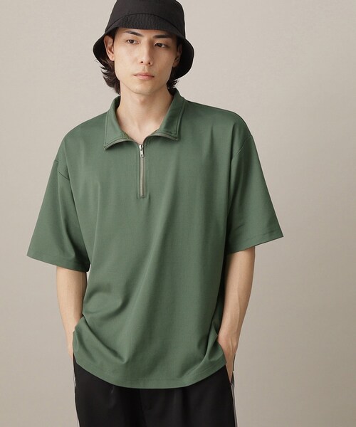 THE SHOP TK (ザ ショップ ティーケー )の「◆【接触冷感】ポンチハーフジッププルオーバー(Tシャツ/カットソー・メンズ・モスグリーン/ブラック/オフホワイト・02/03/04)」の22枚目の写真