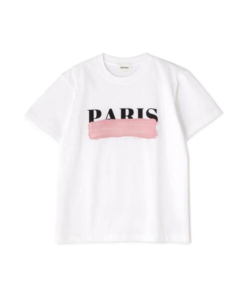 DROIT BELLO(ドロイトベロ)の「DROIT BELLO(ドロイトベロ)ブラッシュPARIS Tシャツ(Tシャツ/カットソー・レディース・ホワイト/ブラック・M/S)」の2枚目の写真