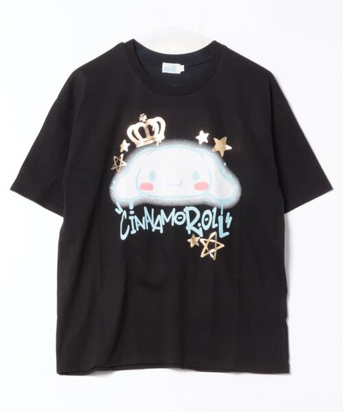 sanrio(サンリオ)の「親子お揃い サンリオ グラフィティTシャツ 9575A(Tシャツ/カットソー・レディース・ブラック系2/ブラック/ブラック系3/ブラック系1・L/M/S)」の4枚目の写真