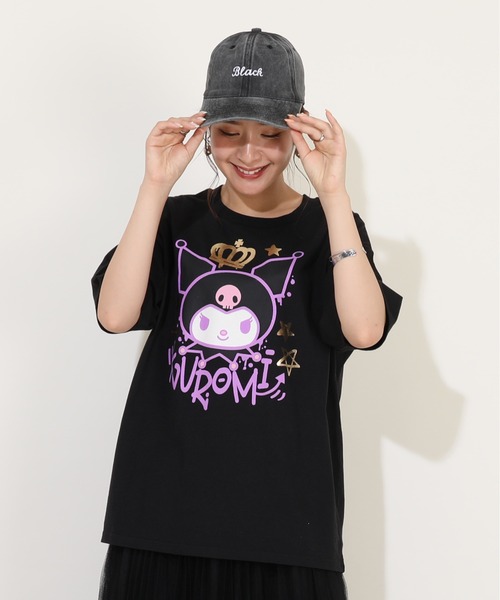 sanrio(サンリオ)の「親子お揃い サンリオ グラフィティTシャツ 9575A(Tシャツ/カットソー・レディース・ブラック系2/ブラック/ブラック系3/ブラック系1・L/M/S)」の17枚目の写真