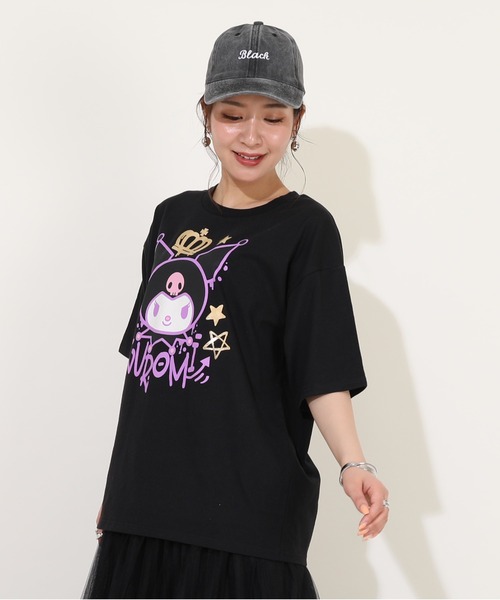 sanrio(サンリオ)の「親子お揃い サンリオ グラフィティTシャツ 9575A(Tシャツ/カットソー・レディース・ブラック系2/ブラック/ブラック系3/ブラック系1・L/M/S)」の18枚目の写真