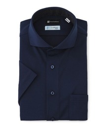 【冷感/完全ノーアイロン】半袖アイシャツ【アイスセンサー】ホワイト/サックス/ネイビー