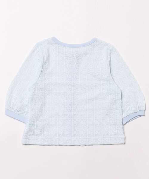 HAKKA KIDS(ハッカキッズ)の「花柄レースジップアップカーディガン(カーディガン/ボレロ・キッズ・サックスブルー/ホワイト・130cm/100cm/120cm/110cm)」の3枚目の写真