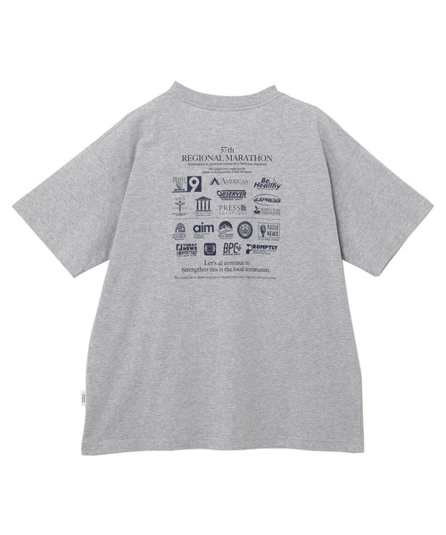 ANME（アンメ）の「【新色・新サイズ追加】企業ロゴプリント半袖Tシャツ（Tシャツ/カットソー・レディース・オートミール/オフホワイト/杢グレー/チャコールグレー/ネイビー/ホワイト×ブルー/グレー系その他・M/L/XL/XXL/S）」の18枚目の写真