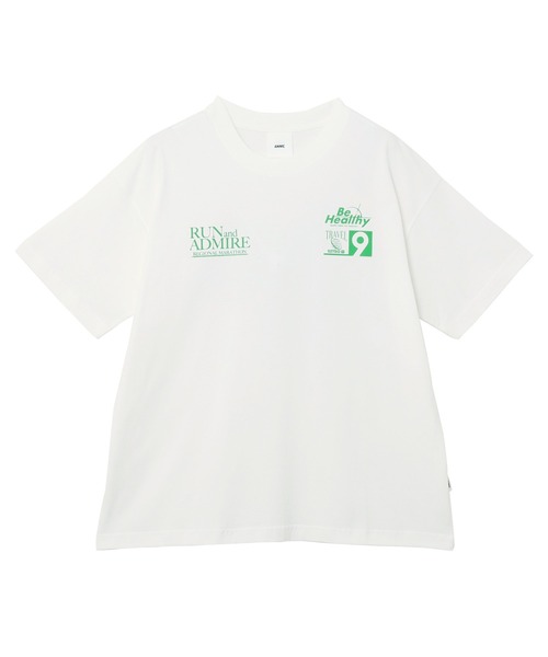ANME（アンメ）の「【新色・新サイズ追加】企業ロゴプリント半袖Tシャツ（Tシャツ/カットソー・レディース・オートミール/オフホワイト/杢グレー/チャコールグレー/ネイビー/ホワイト×ブルー/グレー系その他・M/L/XL/XXL/S）」の13枚目の写真
