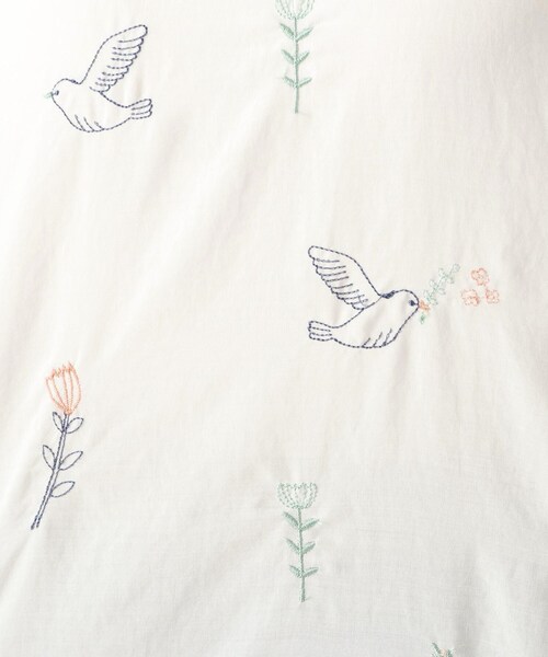 one'sterrace(ワンズテラス)の「刺繍フレンチスリーブプルオーバー フローラバード(Tシャツ/カットソー・レディース・グレー系その他7/アイボリー系8/ブルー系その他7・00)」の11枚目の写真