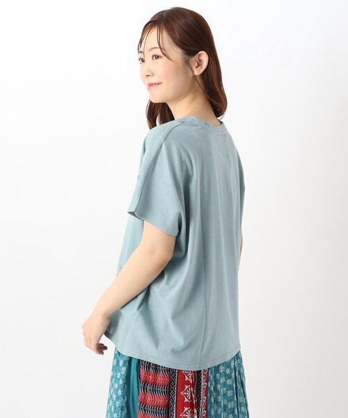 one'sterrace(ワンズテラス)の「刺繍フレンチスリーブプルオーバー フローラバード(Tシャツ/カットソー・レディース・グレー系その他7/アイボリー系8/ブルー系その他7・00)」の7枚目の写真