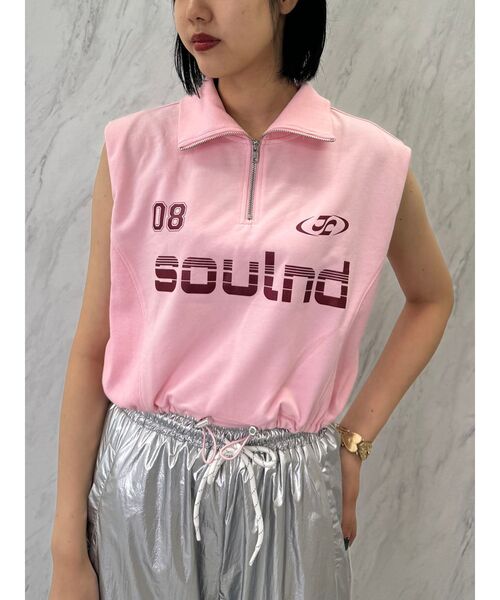 jouetie（ジュエティ）の「スポーティーハーフZIPトップス（Tシャツ/カットソー・レディース・ブラック/オフホワイト/ピンク・MEDIUM）」の15枚目の写真