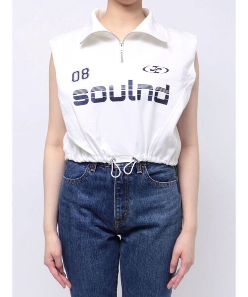 jouetie（ジュエティ）の「スポーティーハーフZIPトップス（Tシャツ/カットソー・レディース・ブラック/オフホワイト/ピンク・MEDIUM）」の20枚目の写真