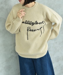 INTERPLANET | テープ刺繍ロゴニットプルオーバー(ニット/セーター)