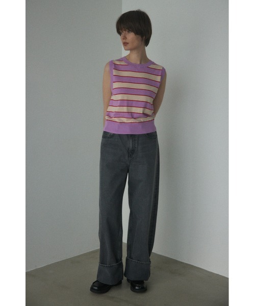 border knit tops(ボーダーニットトップス)（ニット/セーター