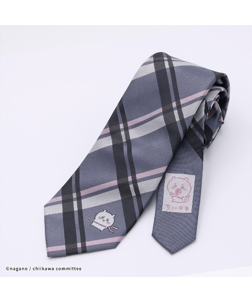 TOKYO SHIRTS（トウキョウシャツ）の「【ちいかわ】 ベーシックネクタイ チェンジタイ（ネクタイ・メンズ・ネイビー系2/ブルー/カーキ/ネイビー系5/ネイビー系4/ネイビー系3/ネイビー系1/イエロー/パープル/チャコールグレー/ネイビー/グレー・FREE）」の2枚目の写真