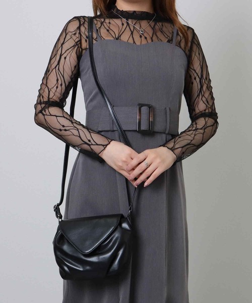 Lace Ladies（レースレディース）の「トライアングル フラップ コンパクト ショルダーバッグ（ショルダーバッグ・レディース・ブラック/アイボリー・FREE）」の14枚目の写真