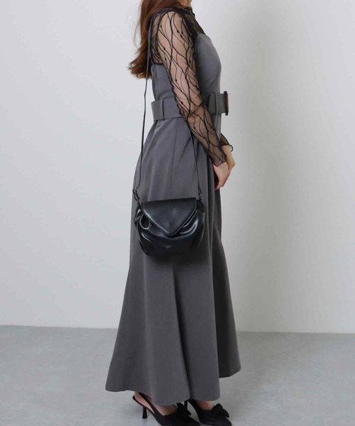 Lace Ladies（レースレディース）の「トライアングル フラップ コンパクト ショルダーバッグ（ショルダーバッグ・レディース・ブラック/アイボリー・FREE）」の13枚目の写真