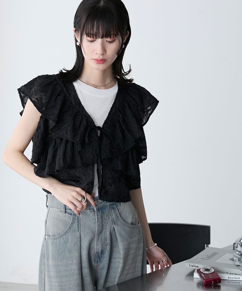 【オールシーズンの美品】COMME des GARCONS オーガンジー•ボレロ セール】【forksy.】【オケージョン対応】2wayラッフル