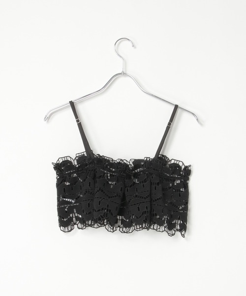 notch.(ノッチ)の「レースビスチェ(キャミソール・レディース・オフホワイト/ブラック・M)」の4枚目の写真