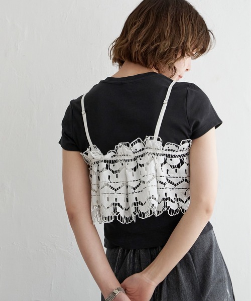 notch.(ノッチ)の「レースビスチェ(キャミソール・レディース・オフホワイト/ブラック・M)」の18枚目の写真